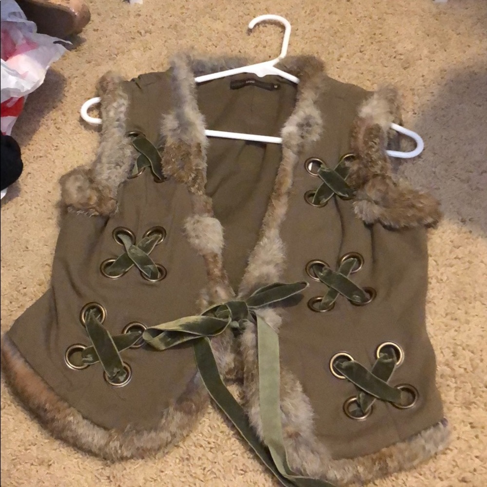 Rabbit fur vest